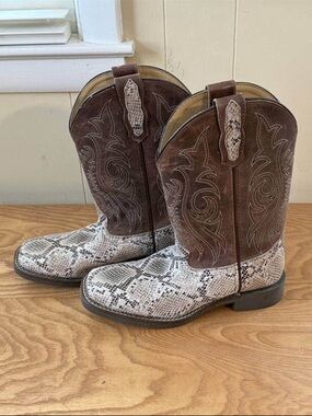 Smokey Mountain Kid's Size 5 Diamondback Waxed Distress Leather Western Boots
